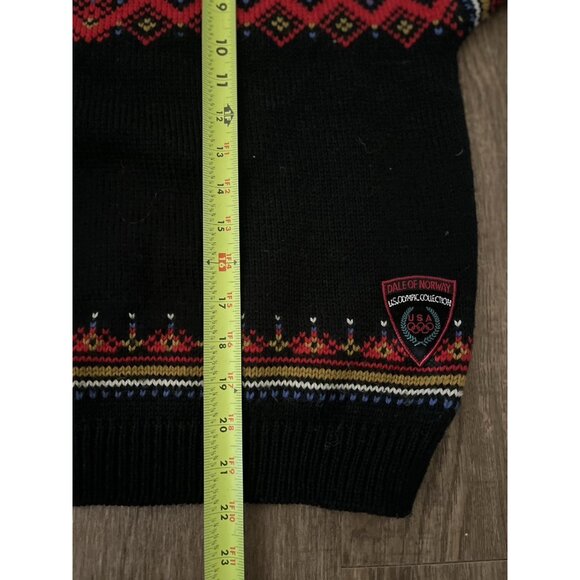 Dale of Norway Wool Sweater Womens Size 12 Fair Isle USA Olympic Tag Snowflake - Picture 12 of 12